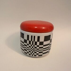 Vintage Ceramica Franco Pozzi Op Art Canister (Italy)